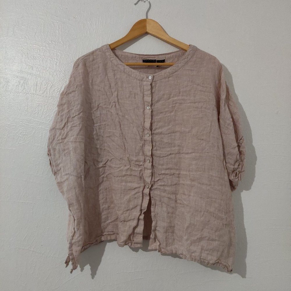 tahari new linen top